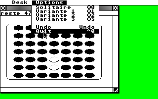 Solitaire atari screenshot
